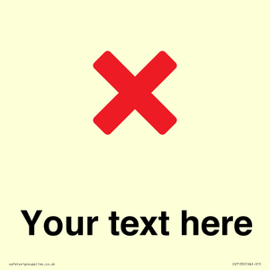 Custom plain background, red cross sign